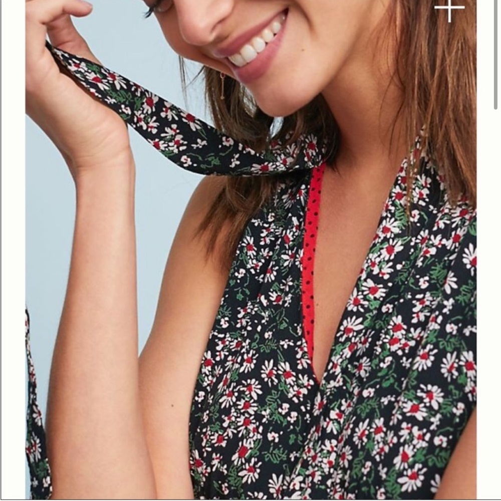 Maeve Anthropologie Ansonia Floral Jumpsuit Sz US 8